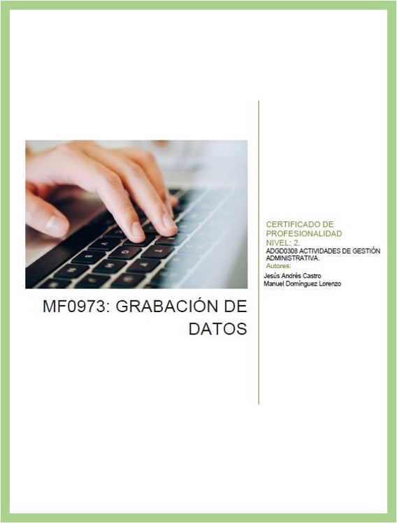 MF0973: Grabación de datos